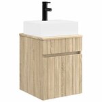 vidaXL Meuble-sèche avec évier mural Chêne Sonoma 39 x 41 x 62 5 cm