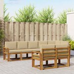 vidaXL Ensemble de canapés d'extérieur 8 pc Naturel et Beige