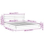 vidaXL Cadre de lit avec tête de lit sans matelas 200 x 200 cm