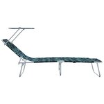 vidaXL Transat 2-personne 2 Pièces Vert 58 x 188 x 77cm tissu