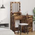 vidaXL Coiffeuse Chêne fumé 50 x 41 x 135 cm Bois d'ingénierie