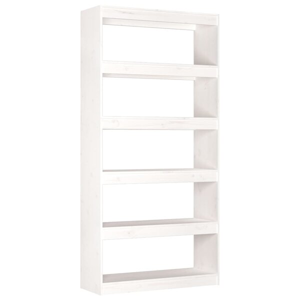 vidaXL Bibliothèque/Séparateur de pièce Blanc 80x30x167 4cm Pin massif