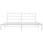 vidaXL Cadre de lit métal sans matelas et tête de lit blanc 183x213 cm