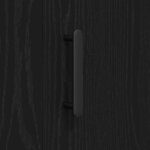vidaXL Buffet en chêne noir 90x34x80 cm en bois d'ingénierie