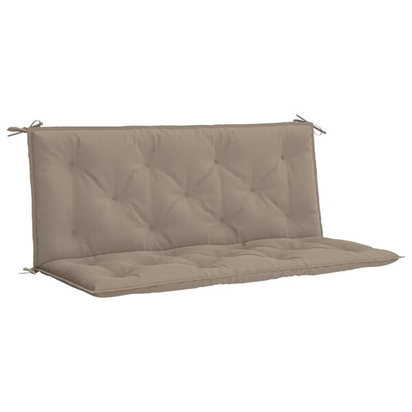 vidaXL Coussin de banc de jardin taupe 120x(50+50)x7 cm tissu oxford