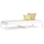 vidaXL Lit de jour Blanc 80x200 cm Bois de pin massif