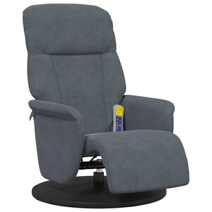 vidaXL Fauteuil de massage inclinable Gris foncé 91 x 71 x 105 cm