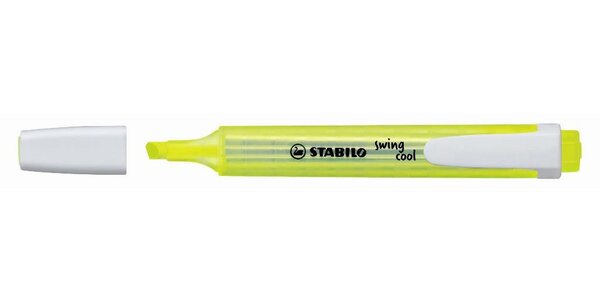 Surligneur de poche SWING COOL Pointe Biseautée 1 - 4 mm Jaune STABILO