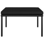vidaXL Salon de jardin 6 Pièces avec coussins Noir PVC