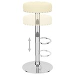 vidaXL Tabourets de bar lot de 2 crème tissu