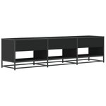 vidaXL Meuble TV noir 180x40x46 cm bois d'ingénierie
