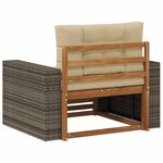 vidaXL Sofa de milieu extérieur Bois d'Acacia Massif Naturel