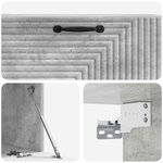 vidaXL Meuble TV mural Gris béton 98 x 41 x 30 cm Bois d'ingénierie