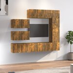 vidaXL Ensemble de meubles TV 8 Pièces Chêne fumé Bois d'ingénierie