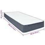 vidaXL Matelas de sommier à lattes 190x90x20 cm tissu