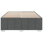 vidaXL Cadre de lit sans matelas gris foncé 140x190 cm tissu