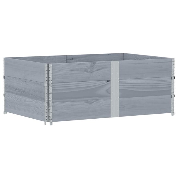 vidaXL Jardinière gris 150x100 cm bois de pin massif