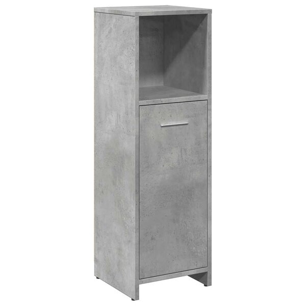 vidaXL Armoire de salle de bain Gris béton 30x30x95 cm Aggloméré