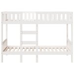 vidaXL Lit superposé Blanc 90x190 cm Bois de pin massif