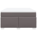 vidaXL Sommier à lattes de lit avec matelas Gris 140x200 cm Similicuir