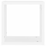 vidaXL Étagères cube murales 2 Pièces Blanc 30x15x30 cm