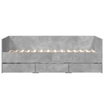 vidaXL Lit de jour avec tiroirs sans matelas gris béton 90x190 cm