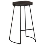 vidaXL Tabourets de bar lot de 2 noir 45x40x78 cm bois manguier massif