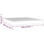 vidaXL Matelas de lit à ressorts ensachés Rose 180x200x20 cm Velours