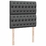 vidaXL Lit ottoman avec matelas gris foncé 90x200 cm tissu