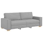 vidaXL Ensemble de Canapés 3 Pièces Gris 220 x 78 x 84 cm tissu