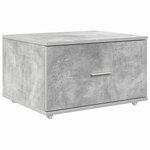 vidaXL Bureau Gris béton 131 5 x 50 x 106 5 cm Bois d'ingénierie