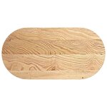 vidaXL Dessus de table 100x50x4 cm bois de chêne massif ovale