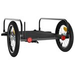 vidaXL Remorque de vélo noir 126x63x34 cm fer