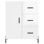 vidaXL Buffet Blanc brillant 69 5x34x90 cm Bois d'ingénierie