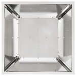 vidaXL Jardinière à pilier 2 Pièces Argent 40 x 40 x 100 cm