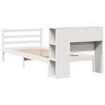 vidaXL Lit bibliothèque sans matelas blanc 100x200 cm bois pin massif
