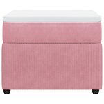 vidaXL Sommier à lattes de lit avec matelas Rose 90x190 cm Velours
