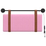 vidaXL Tête de lit suspendue Avec lumière LED Rose PU antique