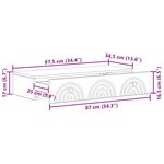 vidaXL Table d'appoint murale 87 5 x 34 5 x 17 cm Bois d'ingénierie