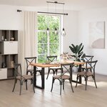 vidaXL Dessus de table marron clair bois chêne massif rectangulaire