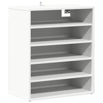 vidaXL Armoire à chaussures Blanc 60x35x70 cm Bois d’ingénierie