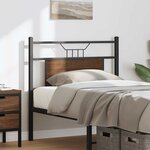 vidaXL Tête de lit chêne marron 75 cm bois d'ingénierie et acier