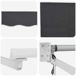 vidaXL Auvent rétractable électrique Anthracite 3 5 x 2 m