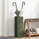 vidaXL Porte-parapluie Olive 15 5 x 15 5 x 49 cm Acier