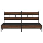 vidaXL Cadre de lit en métal sans matelas chêne marron 200x200 cm