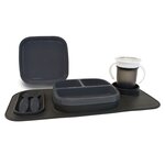 DERYAN Vaisselle enfant Silicone Quuby Gris