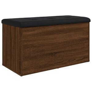 vidaXL Banc de rangement chêne fumé 82x42x45 cm Bois d'ingénierie