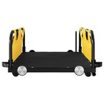 vidaXL Remorque de vélo jaune tissu oxford et fer