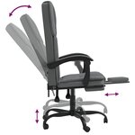 vidaXL Fauteuil inclinable de bureau Gris foncé Tissu