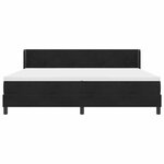 vidaXL Lit à ressorts avec matelas Noir 200 x 200 cm Polyester